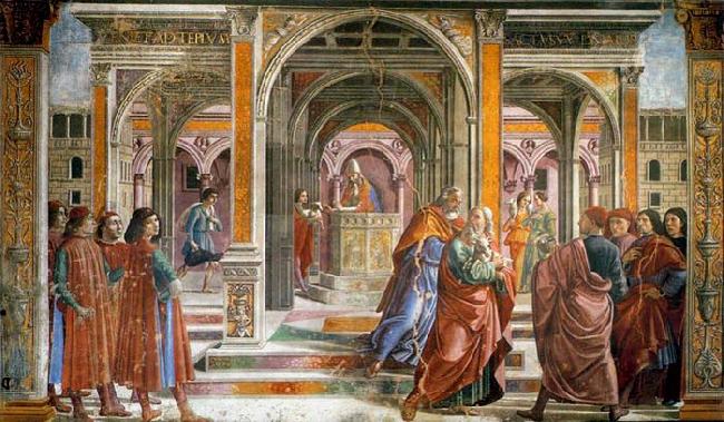 GHIRLANDAIO, Domenico Expulsion of Joachim from the Temple China oil painting art